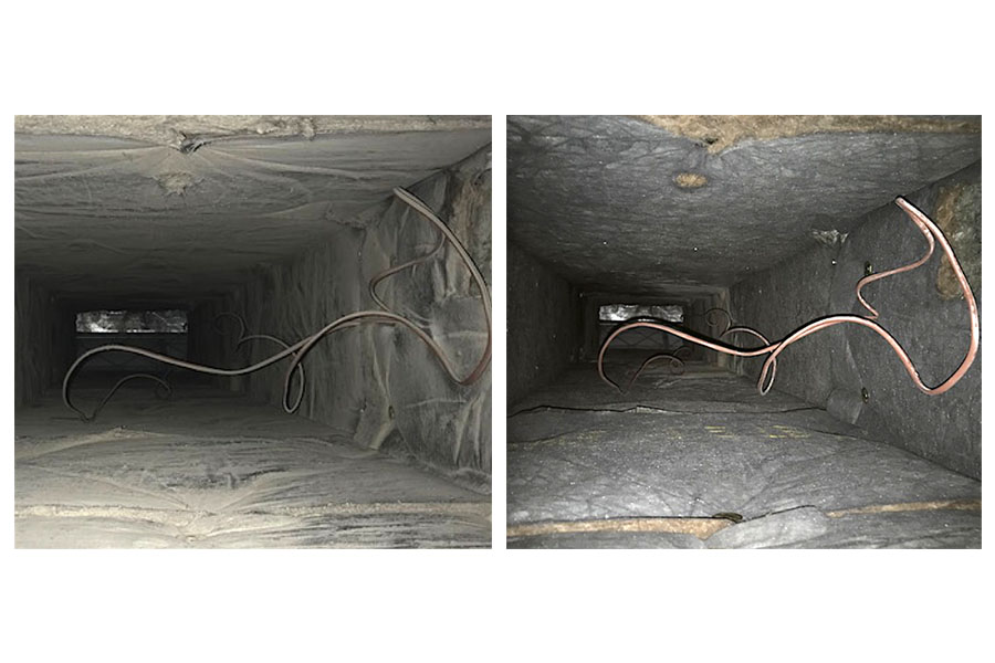Before and After photos of Air Duct Cleaning in Columbus Ohio by Fresh Air Corp in Columbus Ohio